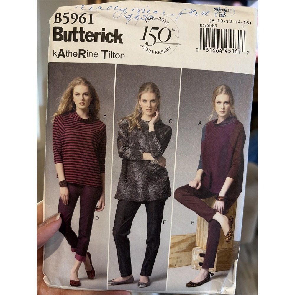 Butterick 5961 Katherine Tilton Easy Top Pants Sewing Pattern Cut Size 14 B5961
